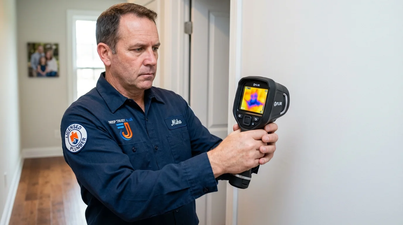 Thermal imaging leak detection by Johns Plumbing LLC in Central City